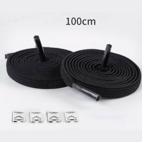 No Tie Replacement Shoelaces Black Carousel 2