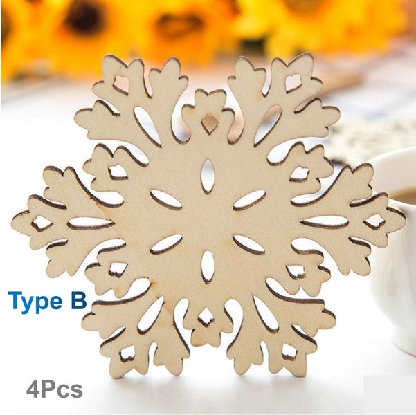 Coaster Placemat Coffee Coasters Wooden snowflake *Over Stocked* Carousel 2