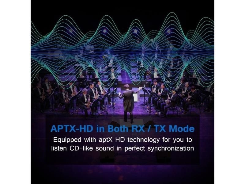 B19 AptX HD Low Latency Bluetooth 5.0 Audio Transmitter Receiver Music CSR8675 Carousel 1