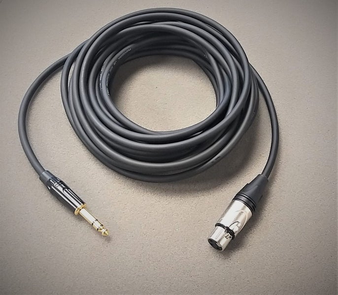 5m Female XLR to 6.35mm/1/4'' TRS Stereo Jack Cable (CB-45-1) Carousel 1