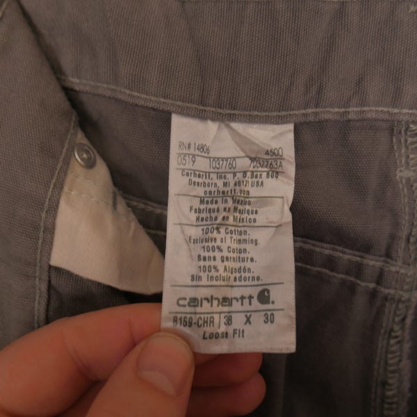 Carhartt Baggy Fit Grey Carpenter Pants 38 x 30 Carousel 8
