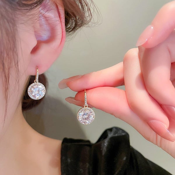 Drop Earrings Fashion Cubic Zirconia Yellow Gold Plated Earrings Carousel 2