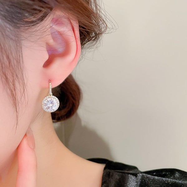 Drop Earrings Fashion Cubic Zirconia Yellow Gold Plated Earrings Carousel 3