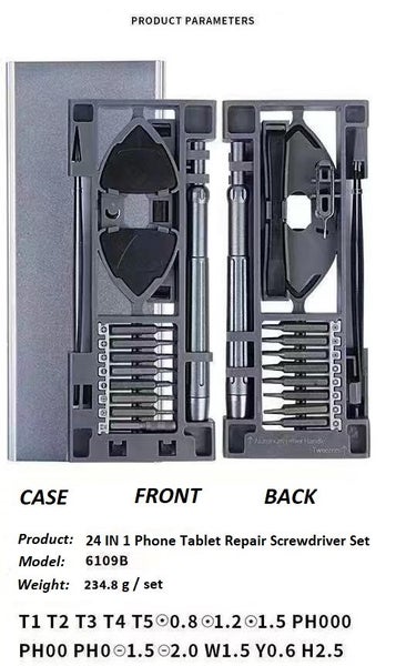 iLead Phone Tablet Repair Screwdriver Set, 24 Magnetic Driver Set Carousel 1