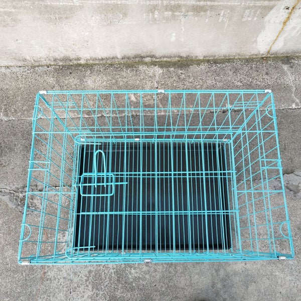 Pet Cage - 60cm Wide Collapsible Metal Pet Cage Blue63667592104193112