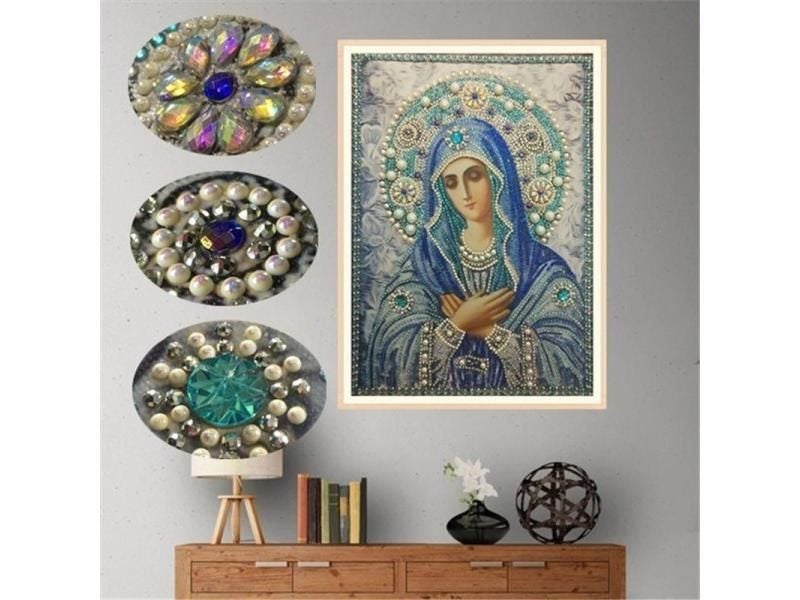 Special Shaped Round Crystal Drill 5D DIY Diamond Painting Cross Stitch Gift Carousel 2