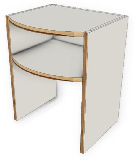 DEAL! Plywood Oval bedside tables 295/395D x 395 W x 500H62865827290243112