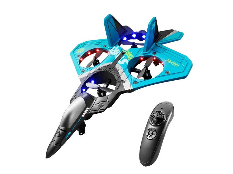 V17 Remote Control Stunt Plane 2.4 GHz RC Quadcopter with LED Lights Blue Carousel 4
