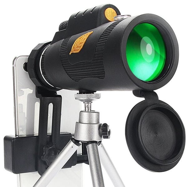 Moge 12x50 Monocular Telescope, Mobile Phone Attachment, Tripod, Low Light Lens Carousel 1