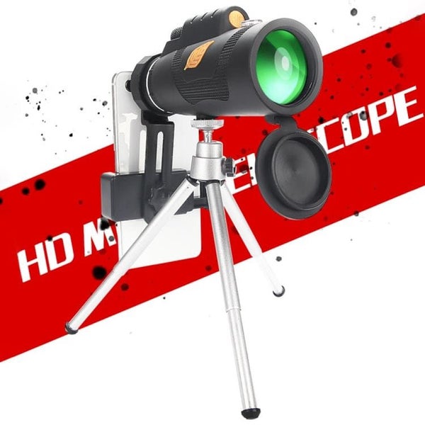 Moge 12x50 Monocular Telescope, Mobile Phone Attachment, Tripod, Low Light Lens Carousel 2