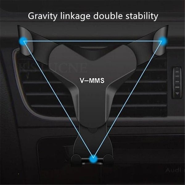 $1 Res ~~ Black Car Phone Holder - Gravity Air Vent Car Mount Holder Carousel 1