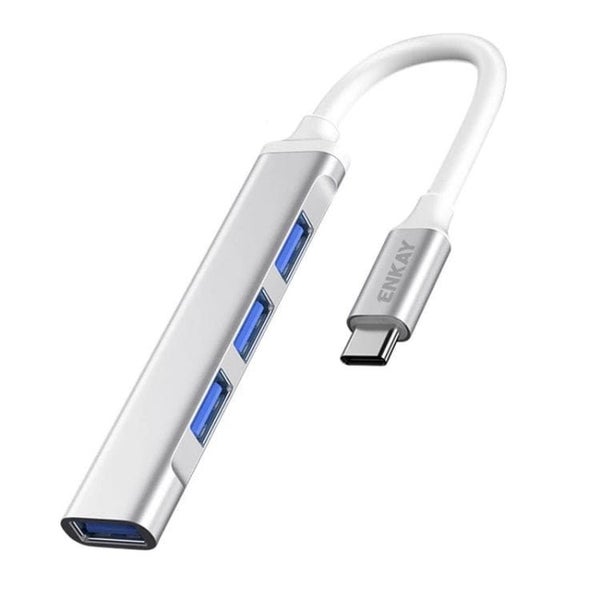 Enkay Type-C USB 4 Port Hub, 3 x USB 2.0, 1 x USB 3.0, Plug and Play Carousel 1