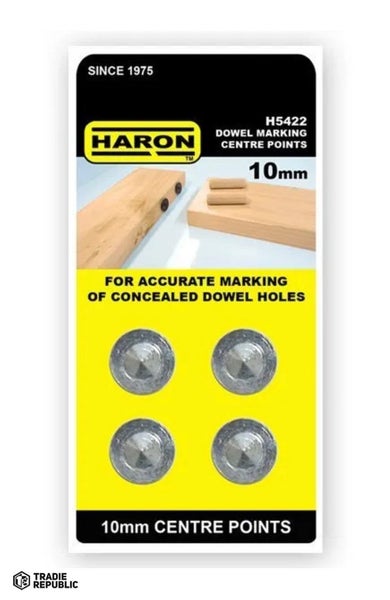 Haron 10mm (4) Dowel Centre Points H5422 Carousel 1