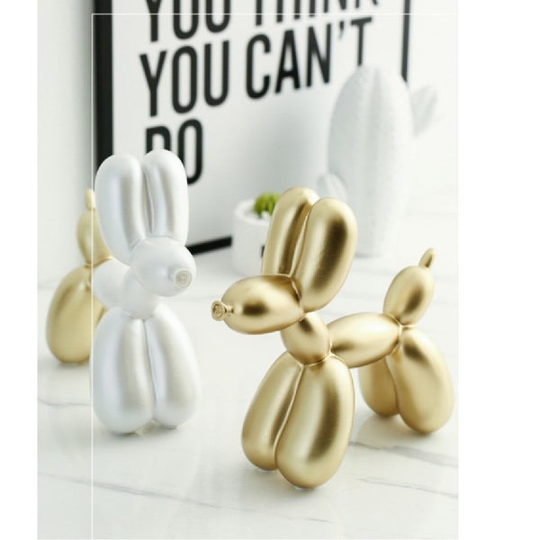 NEW new Ancient Ivory Balloon Dog Sculpture Ornament Home Decor *Clearance* Carousel 1
