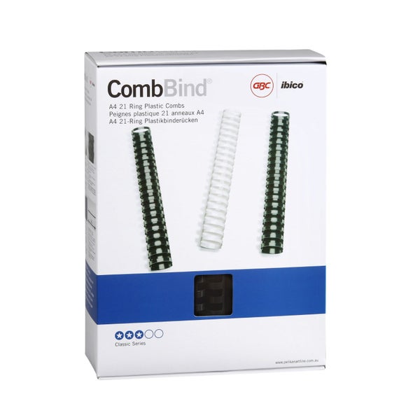 GBC Binding Comb 32mm Black Pk50 Carousel 1