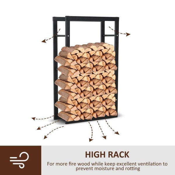 Firewood Rack Wood Storage Rack - 150×80×25cm Carousel 8