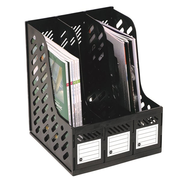 Marbig Magazine Racks 3 Section 3 Section Carousel 1