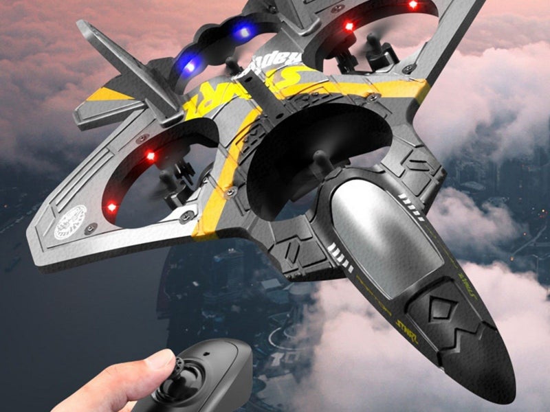 V17 Remote Control Stunt Plane 2.4 GHz RC Quadcopter with LED Lights Silver Carousel 2