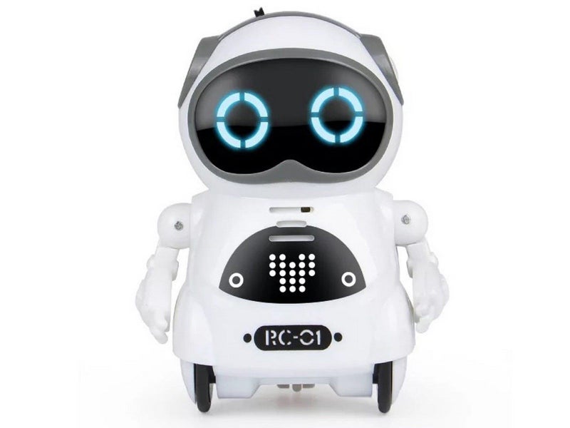 Pocket Robot for Kids Interactive Dialogue Telling Story Mini Robot Toy White Carousel 1