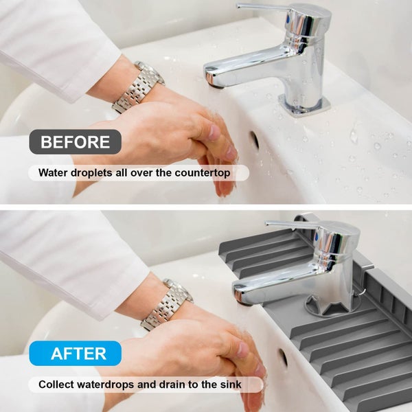 2-Pack Silicone Faucet Sink Splash Guard Mat Carousel 2