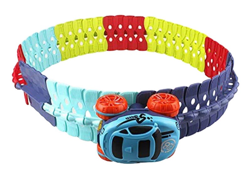 Set of 188Pcs Electric Bendable Race Car Track Toy LED Light Up Car Toy Carousel 1