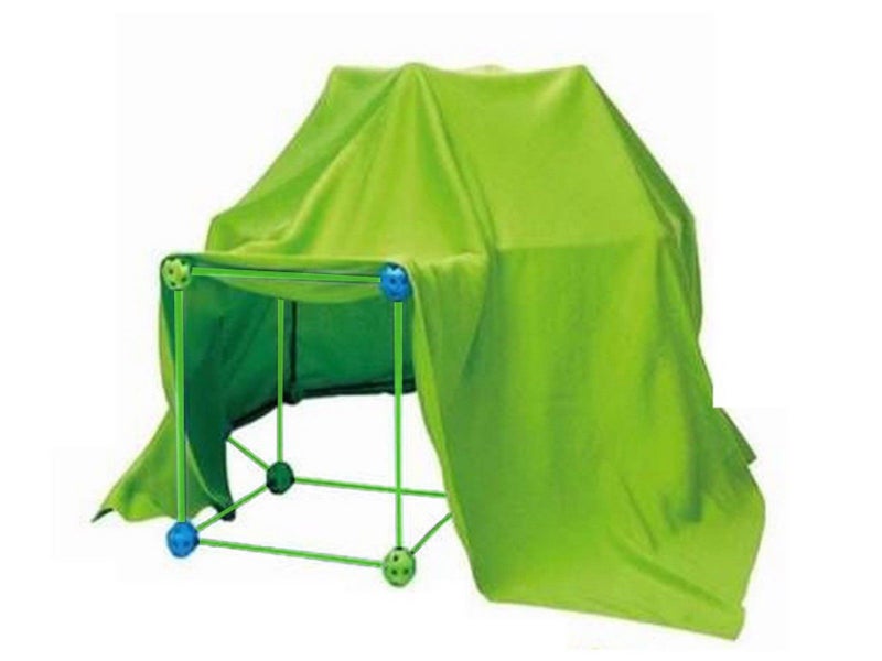 2 X 121Pcs DIY Kids Fort Building Kit Play House Tent Toy Construction Toys Carousel 2