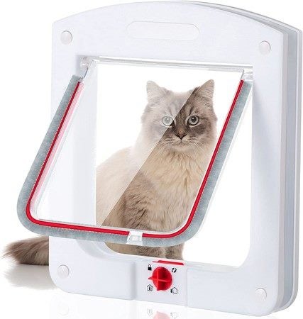 Pet Door for Cats and Dog, Cat Flap Door for Interior Exterior Cat Door Carousel 1