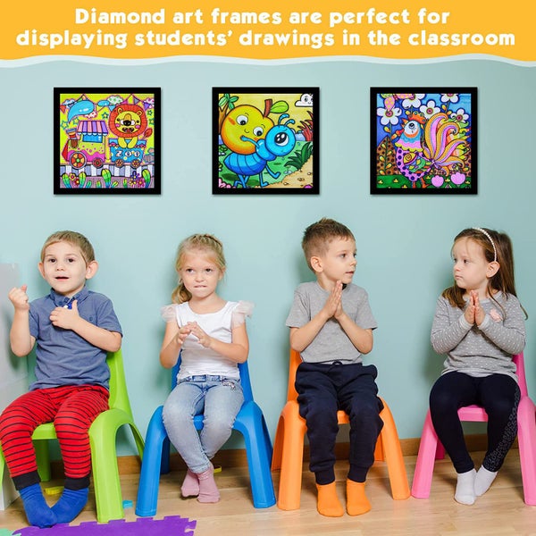 Magnetic Kids Art Frame Children Artwork Display Picture Frame Carousel 2