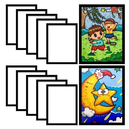 Magnetic Kids Art Frame Children Artwork Display Picture Frame Carousel 1