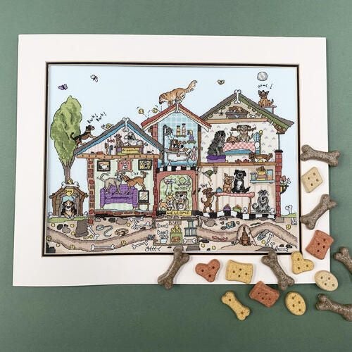 Bothy Threads Cut Thru' Pooch Palace - Cross Stitch Kit Carousel 2