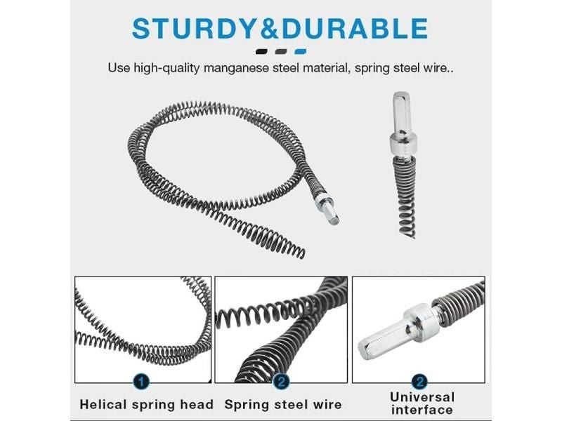 40inch Flexible Spring Pipe Drain Cleaners For Clogged Sewers Carousel 1