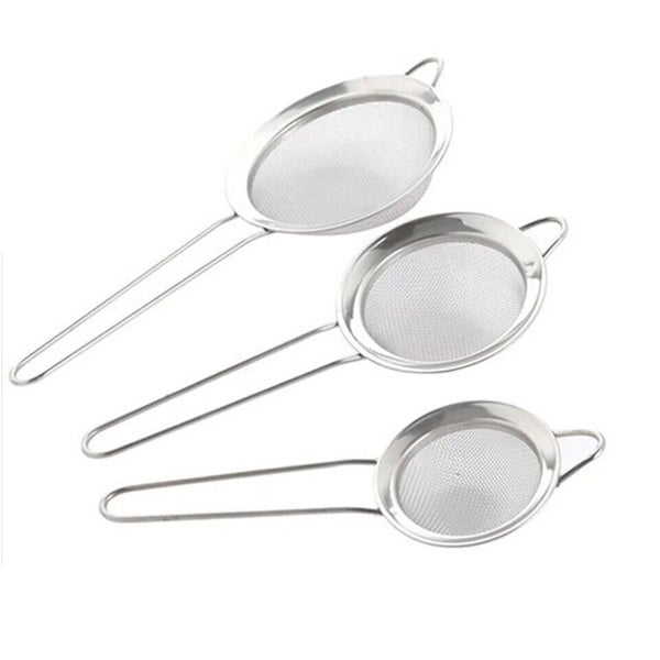 3pc Stainless Steel Sieve 5cm 7cm 8cm Stainless Steel Strainers Carousel 2