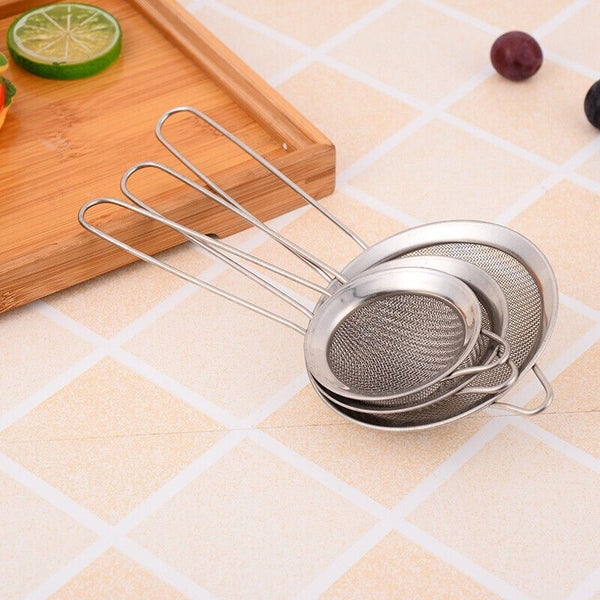 3pc Stainless Steel Sieve 5cm 7cm 8cm Stainless Steel Strainers Carousel 3
