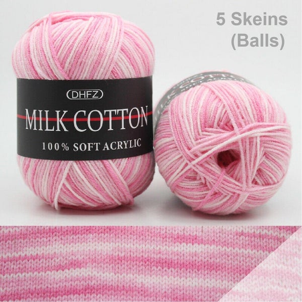 Brand New 5Pcs Ultra Soft Knitting Yarns Balls(250G)Color-01 *Clearance* Carousel 1