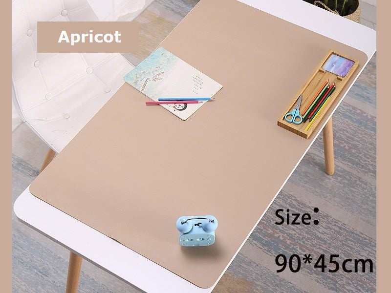 Apricot- 90*45cm PU Leather Desk Mat Computer Laptop Keyboard Mouse Pad Office Carousel 1