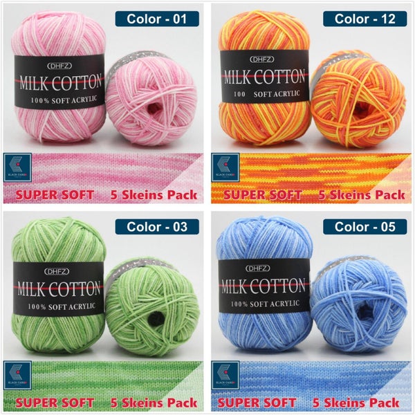 Brand New 5Pcs Ultra Soft Knitting Yarns Balls(250G)Color-13 *Sale NOW* Carousel 2