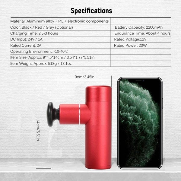 Handheld Vibration Therapy Massage Device Touchscreen Cordless Muscle Relief Carousel 10