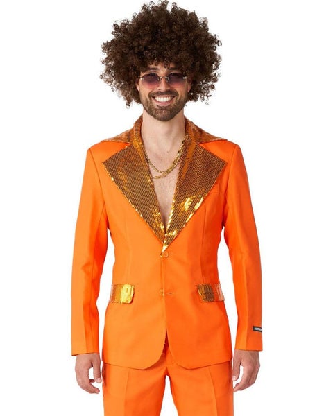 70s Orange Disco Mens Suitmeister Carousel 6