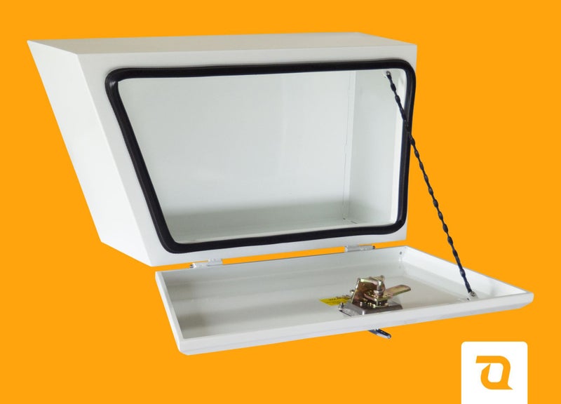 TransQuip Under deck Toolbox 740L x 250D x 400H, White Full door, Left Hand Carousel 2