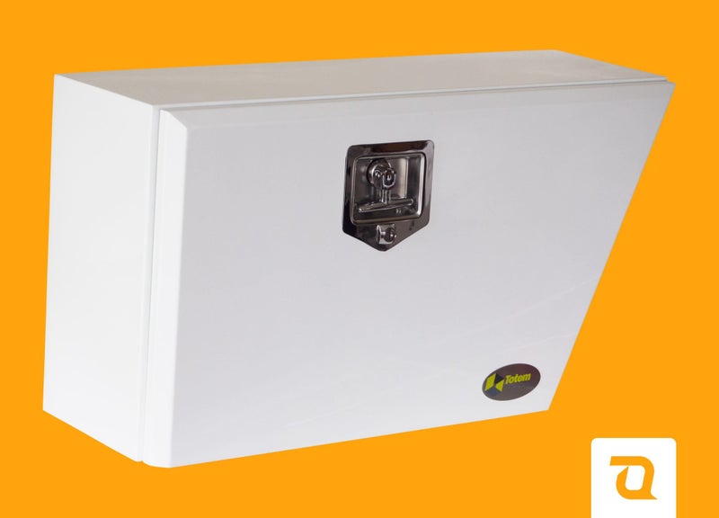 TransQuip Under deck Toolbox 740L x 250D x 400H, White, Full door, Right Hand Carousel 1