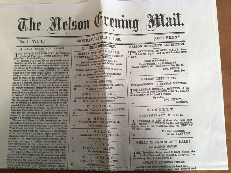 First Edition Nelson Evening Mail 1866 Carousel 1