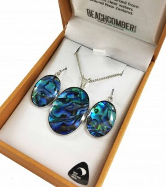 Paua Set Silver Plated Boxed BBJ1216S Carousel 1