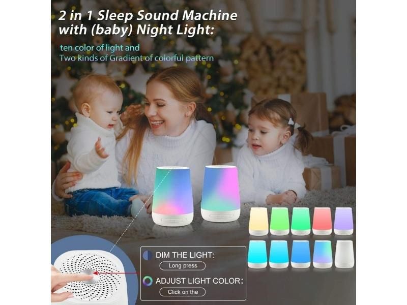 Smart White Noise Baby Sleep Sound Machine With 34 Soothing Sounds APP Remote Carousel 1