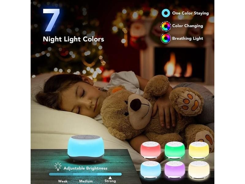 Desktop White Noise Machine Sleep Sound Machine Baby Sleep Soother 7 Colors 34 Carousel 1