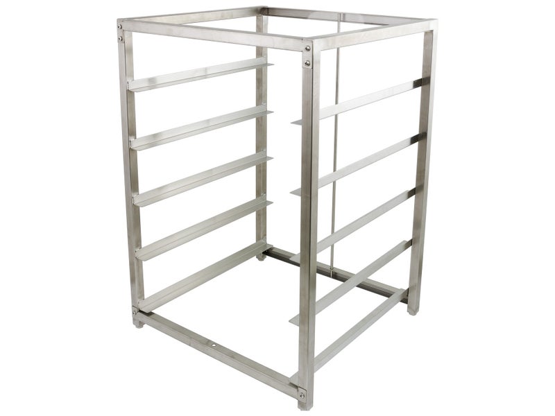 5 Tier Dish Rack S/S Undercounter Shelving - 50cm x 50cm Dishwasher Trays Carousel 1