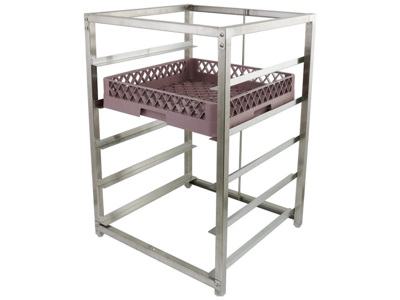 5 Tier Dish Rack S/S Undercounter Shelving - 50cm x 50cm Dishwasher Trays Carousel 2