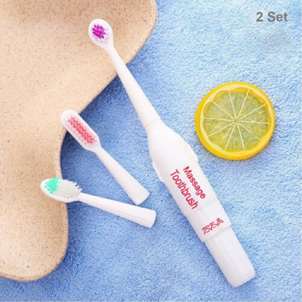 2Pack Sonic Electric Toothbrush 6 Brush Heads *Local STOCK NOW* Carousel 2