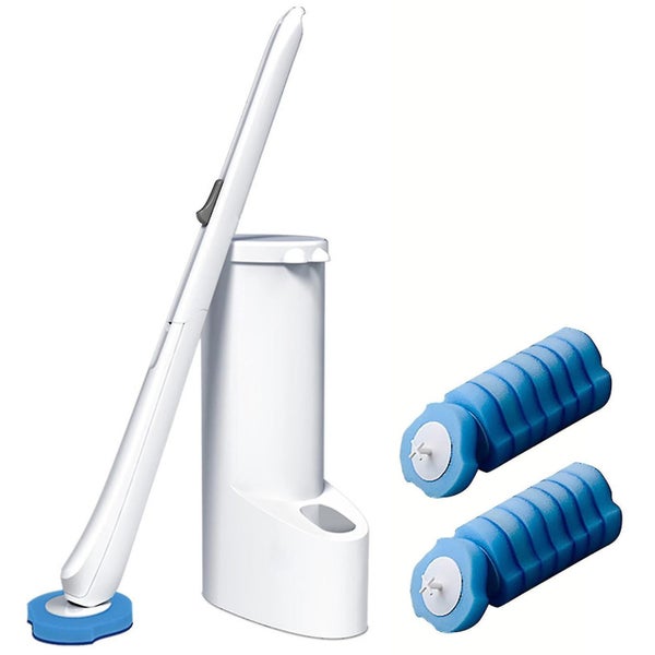 Disposable Toilet Brush Set With 16 Refills Toilet Bowl Cleaning System Carousel 1