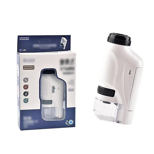 Handheld Microscope 60-120x Pocket Microscope Led Light Portable Mini Microscope Carousel 3