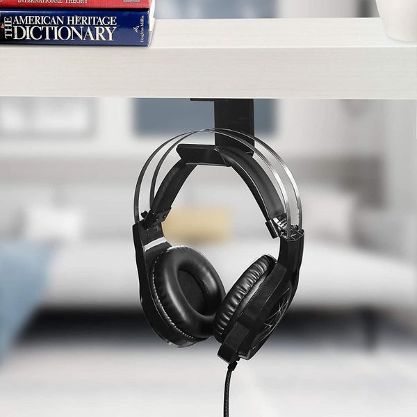 Headphone Hanger, Acrylic Under-desk Stick-on Headphone Hanger Multifunctional H Carousel 5